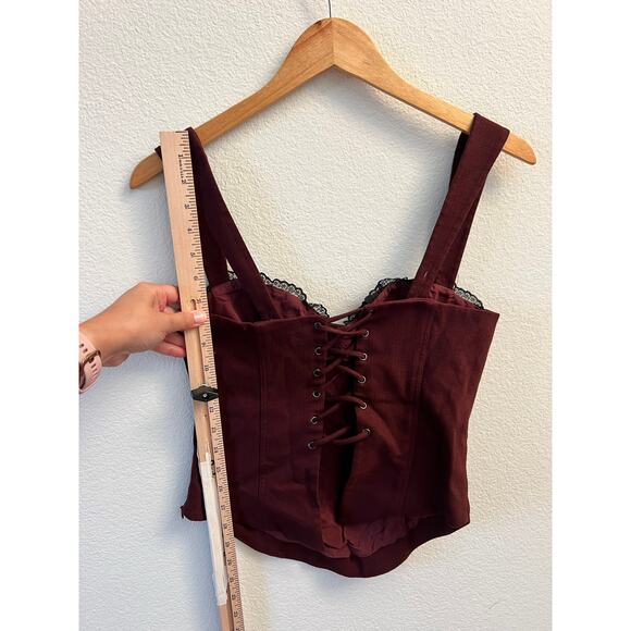 Reformation Alisa Top Bordeaux size 4 - Picture 4 of 10